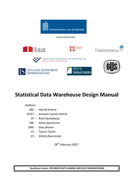 Statistical Data Warehouse Design Manual