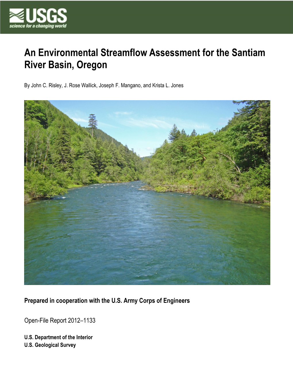 An Environmental Streamflow Assessment for the Santiam River Basin, Oregon