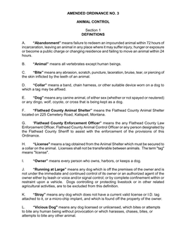 Amended Ordinance No