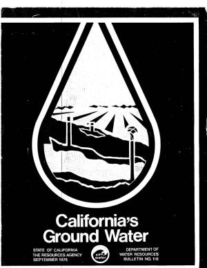 California's Ground Water Resources