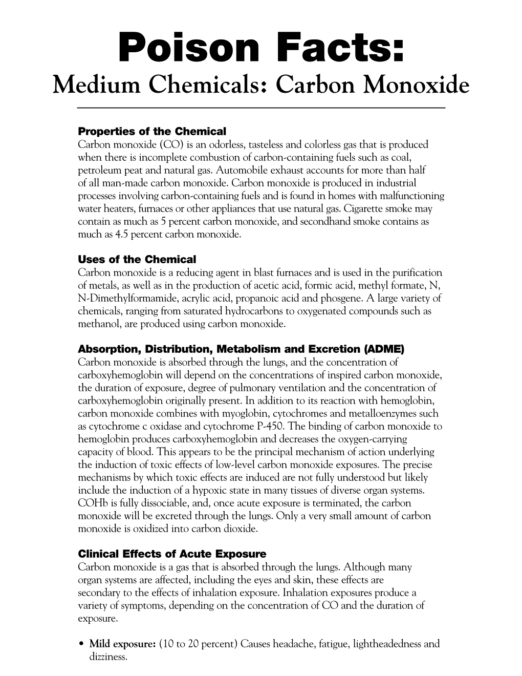 Carbon Monoxide