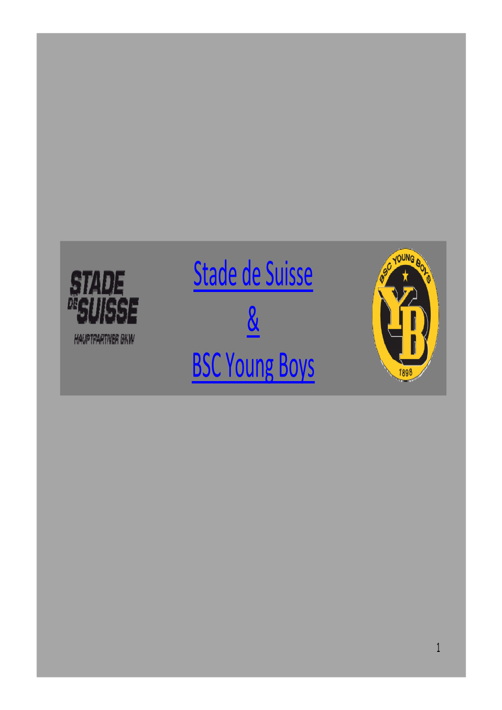 Stade De Suisse & BSC Young Boys