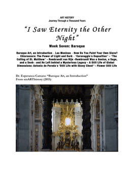 I Saw Eternity the Other Night: Baroque