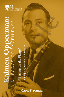 Kalmen Opperman: a LEGA C Y O F E X C E L L E N C E