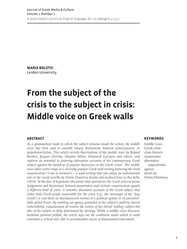 Middle Voice on Greek Walls