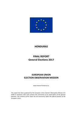 EU EOM Honduras Final Report General Elections 2017