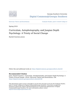 Curriculum, Autophotography, and Jungian Depth Psychology: a Trinity of Social Change
