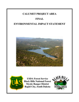 Calumet Project Area Final Environmental Impact Statement Pennington County, South Dakota