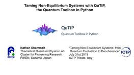 Taming Non-Equilibrium Systems with Qutip, the Quantum Toolbox in Python