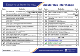 Chester Bus Interchange Map and Departures