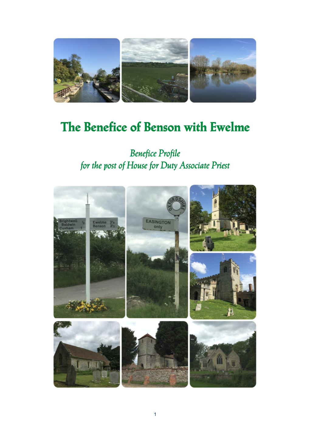 The Benefice of Benson with Ewelme