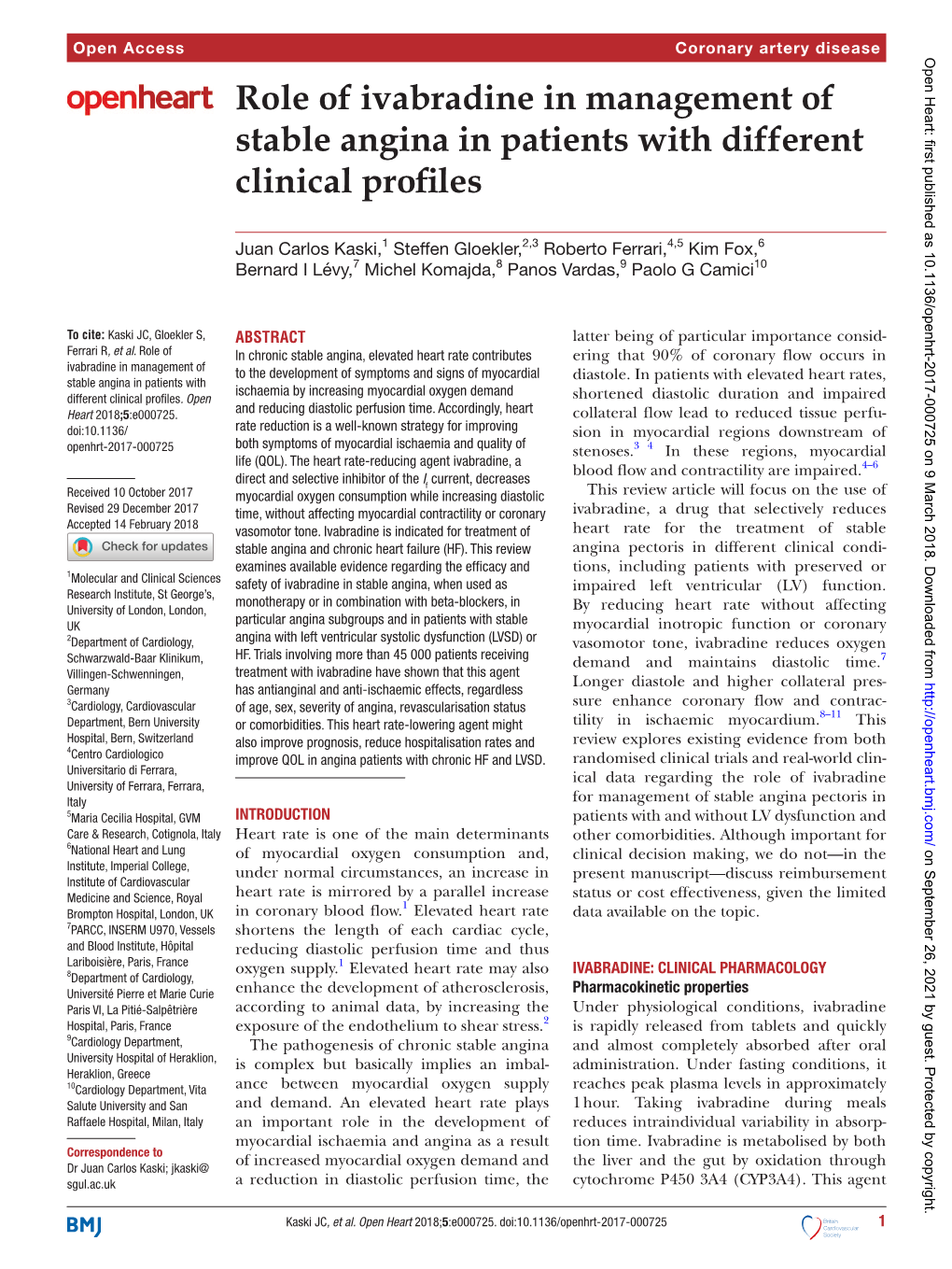 Role of Ivabradine in Management of Stable Angina in Patients with Different Clinical Profiles