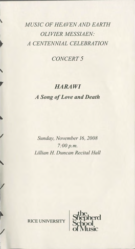 HARAWI a Song of Love and Death