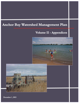 Anchor Bay Waterhsed Plan Appendices