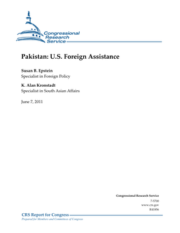 Pakistan: U.S. Foreign Assistance