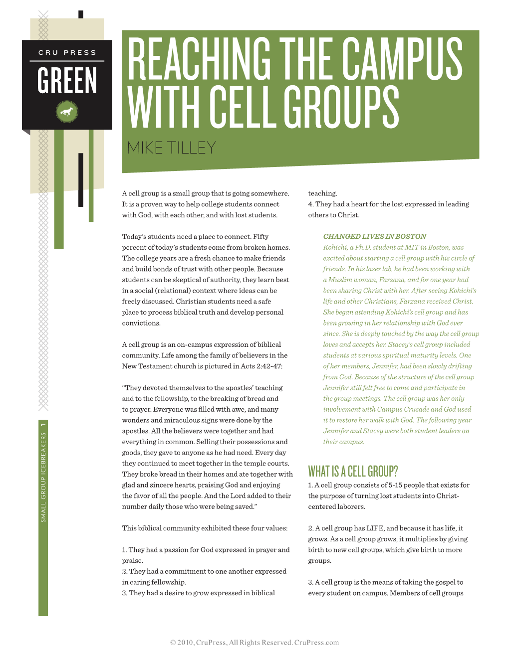 Mike Tilley What Is a Cell Group?