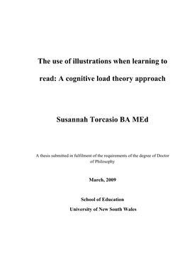 The Use of Illustrations When Learning to Read: a Cognitive Load Theory Approach