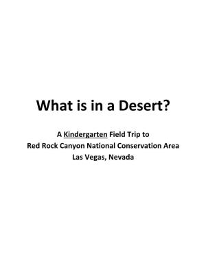 What Is in a Desert?