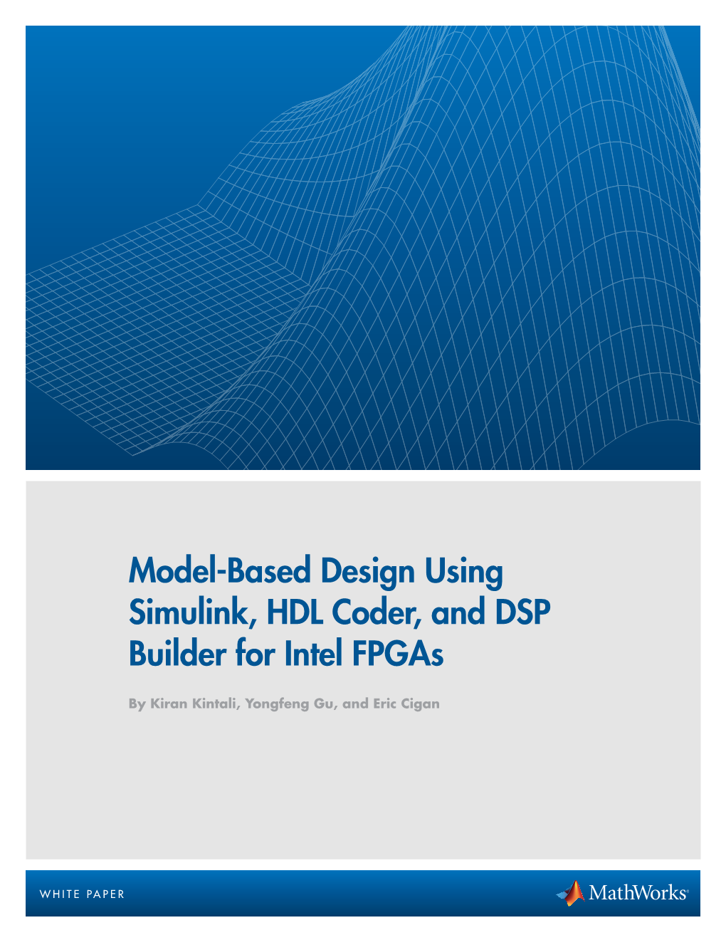 Model-Based Design for Altera Fpgas Using Simulink, HDL Coder, And
