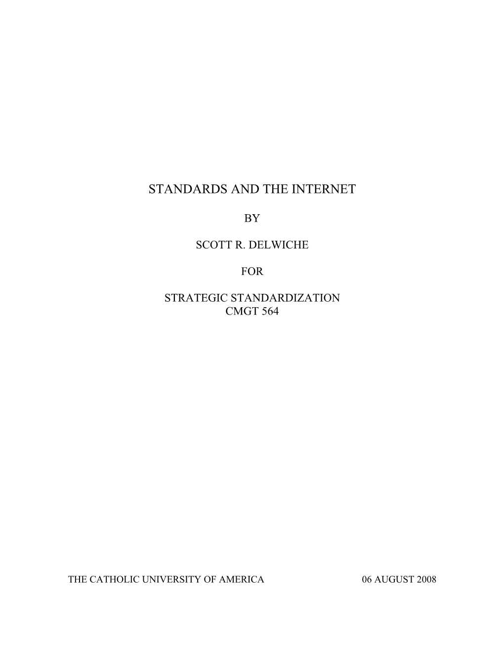 Standards and the Internet