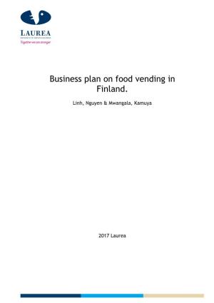 Business Plan on Food Vending in Finland