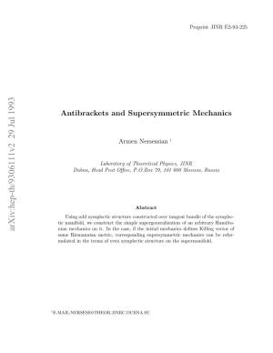 Antibrackets and Supersymmetric Mechanics