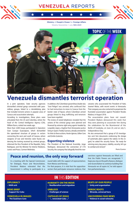 Venezuela Dismantles Terrorist Operation