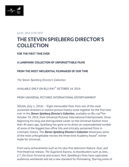 The Steven Spielberg Director's Collection