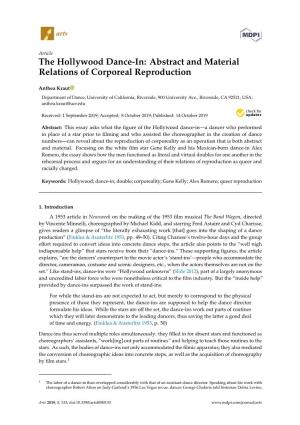The Hollywood Dance-In: Abstract and Material Relations of Corporeal Reproduction
