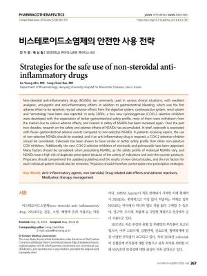 Strategies for the Safe Use of Non-Steroidal Anti- Inflammatory Drugs
