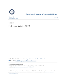 Full Issue Winter 2019