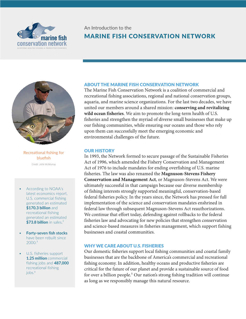 An Introduction to the MARINE FISH CONSERVATION NETWORK
