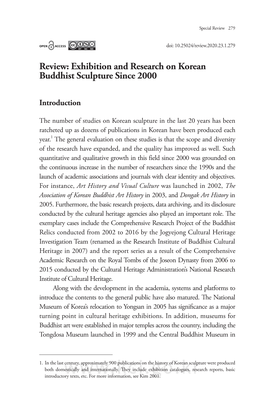 Exhibition and Research on Korean Buddhist Sculpture Since 2000