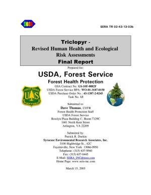 USDA, Forest Service Forest Health Protection GSA Contract No