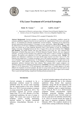 CO2 Laser Treatment of Cervical Ectropion