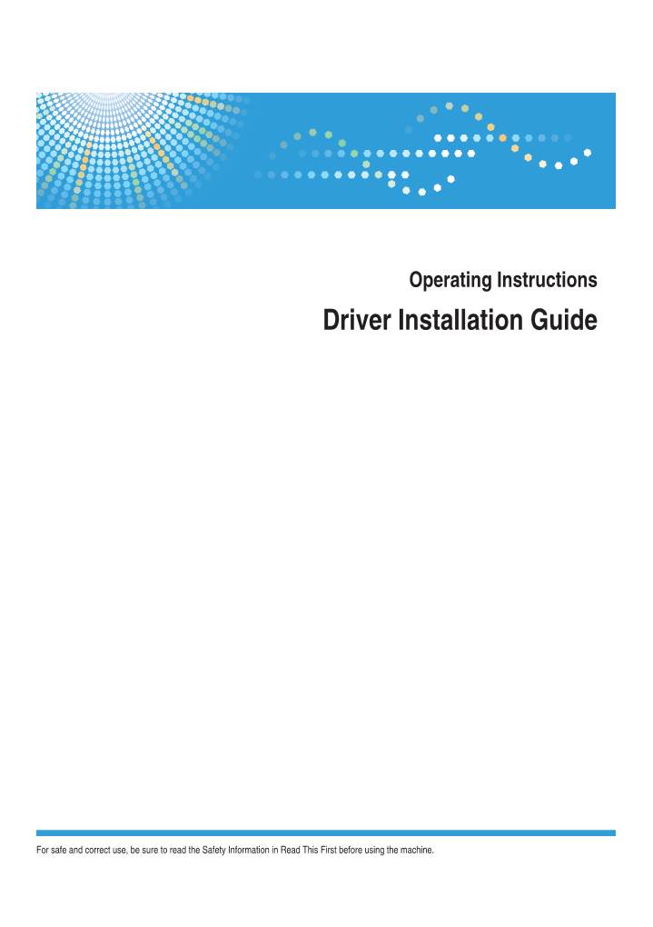 Driver Installation Guide