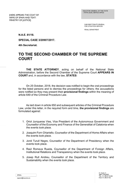 To the Second Chamber of the Supreme Court