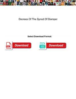 Decrees of the Synod of Diamper