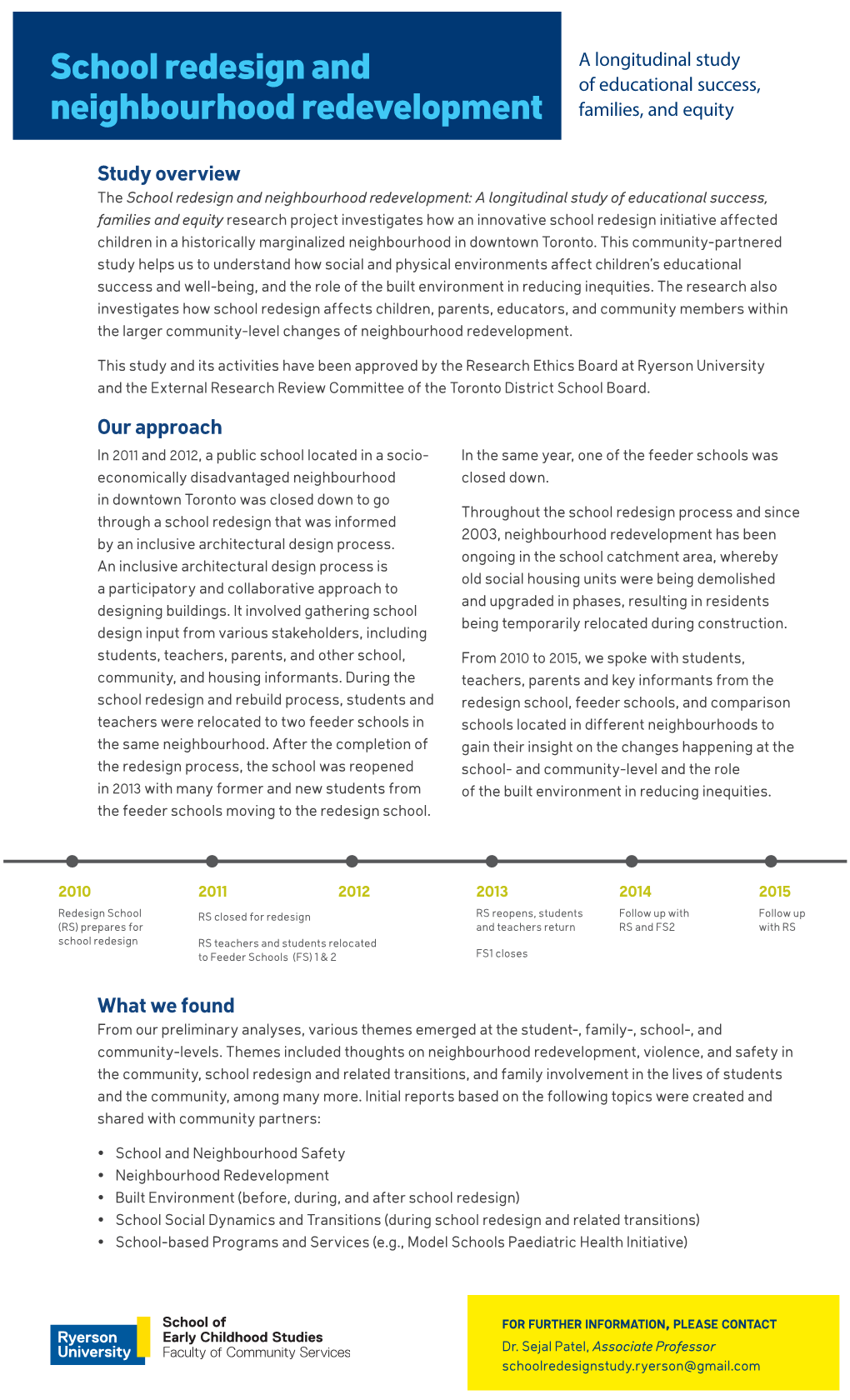 School Redesign and Neighbourhood Redevelopment