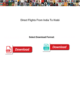 Direct Flights from India to Krabi