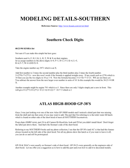Modeling Details-Southern