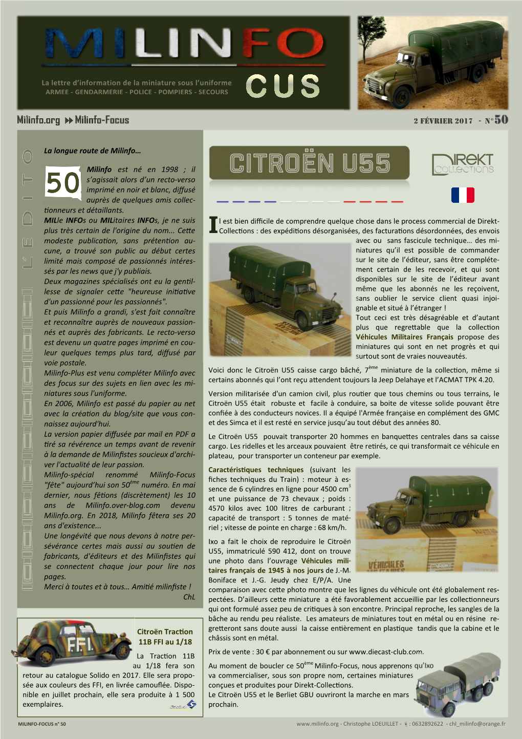 Milinfo Focus N° 50 Citroën U55 Et Rancho.Pub