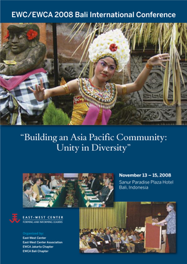 “Building an Asia Pacific Community: Unity in Diversity”
