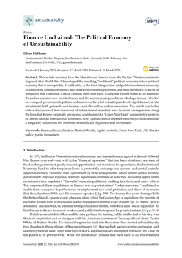The Political Economy of Unsustainability