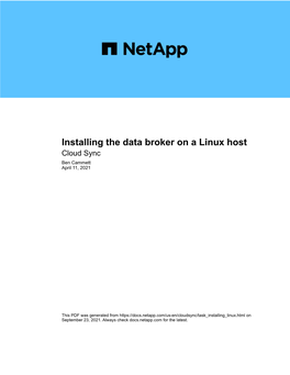 Installing the Data Broker on a Linux Host : Cloud Sync