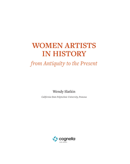 WOMEN ARTISTS in HISTORY from Antiquity to the Present