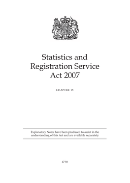 Statistics and Registration Service Act 2007