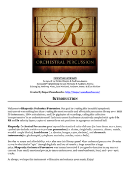 Rhapsody Orchestral Percussion Essentials