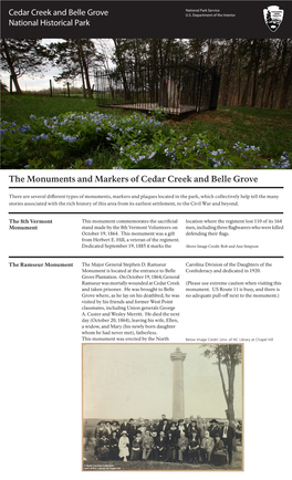 The Monuments and Markers of Cedar Creek and Belle Grove Cedar