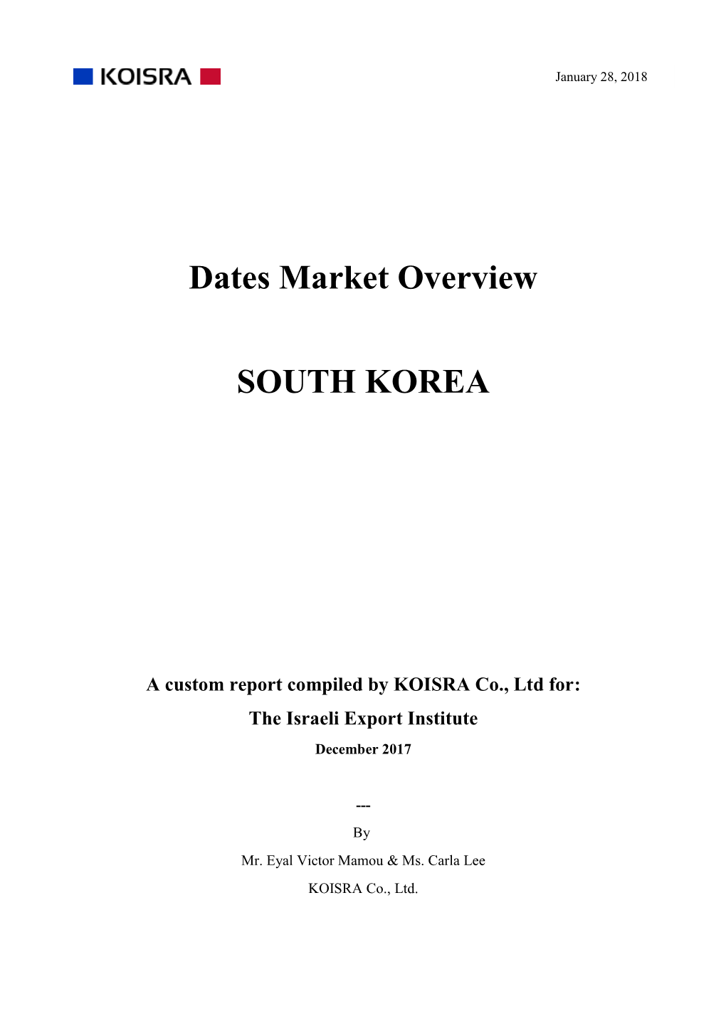 Dates Market Overview SOUTH KOREA